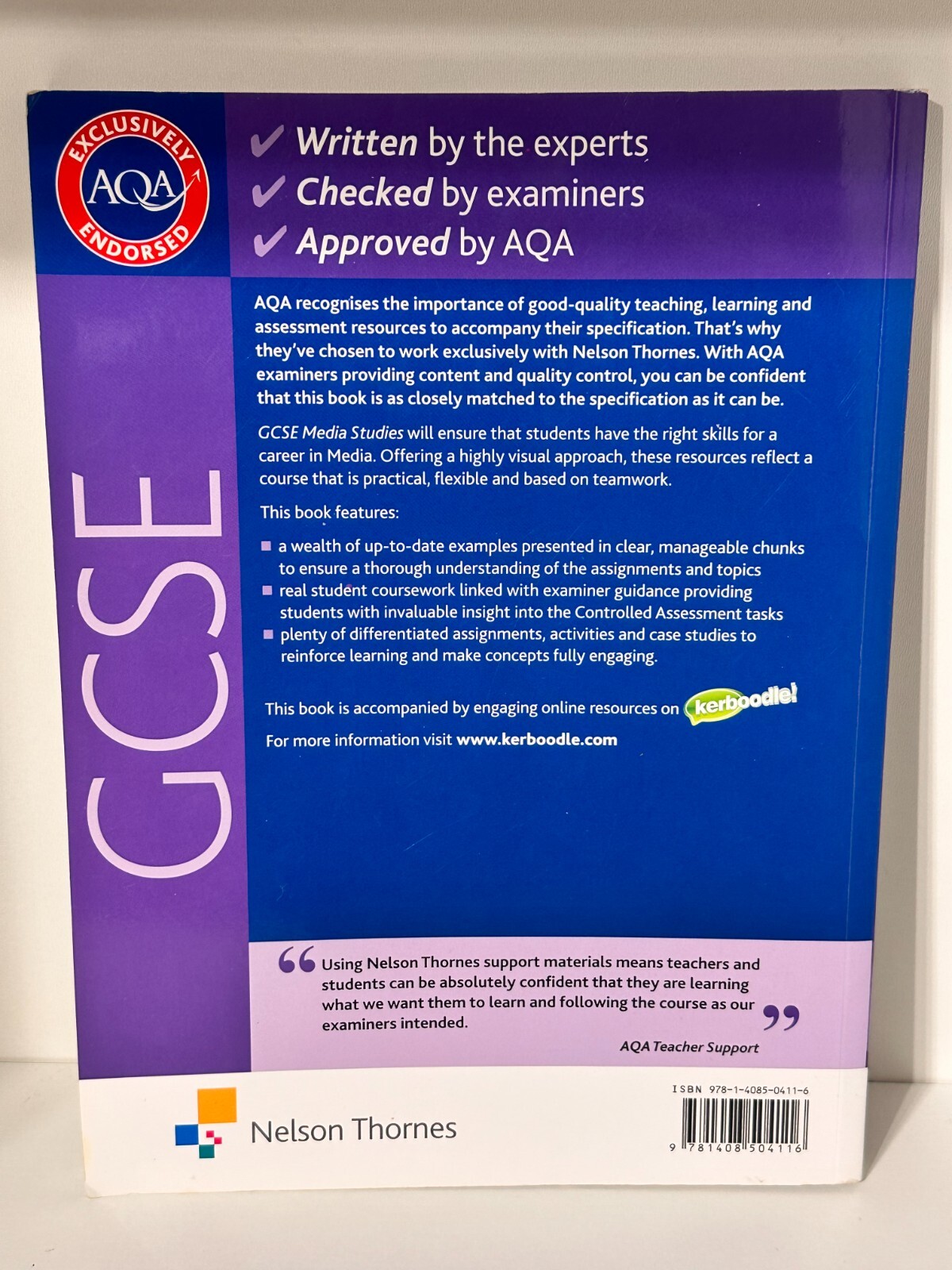 High School AQA Media Studies GCSE Study Guide 2009 Very Good Condition