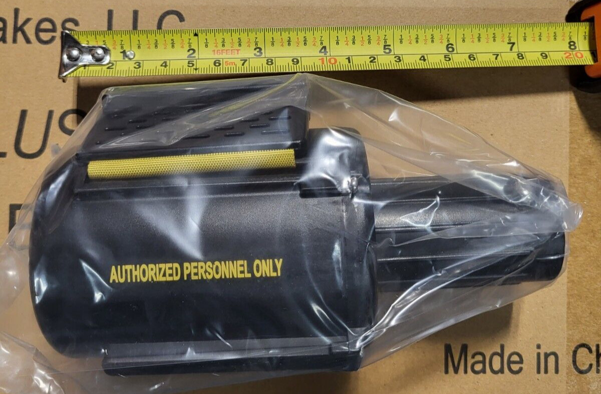 15' Banner Stakes Retractable Belt Barrier Head AUTHORIZED PERSONNEL ONLY PL4032