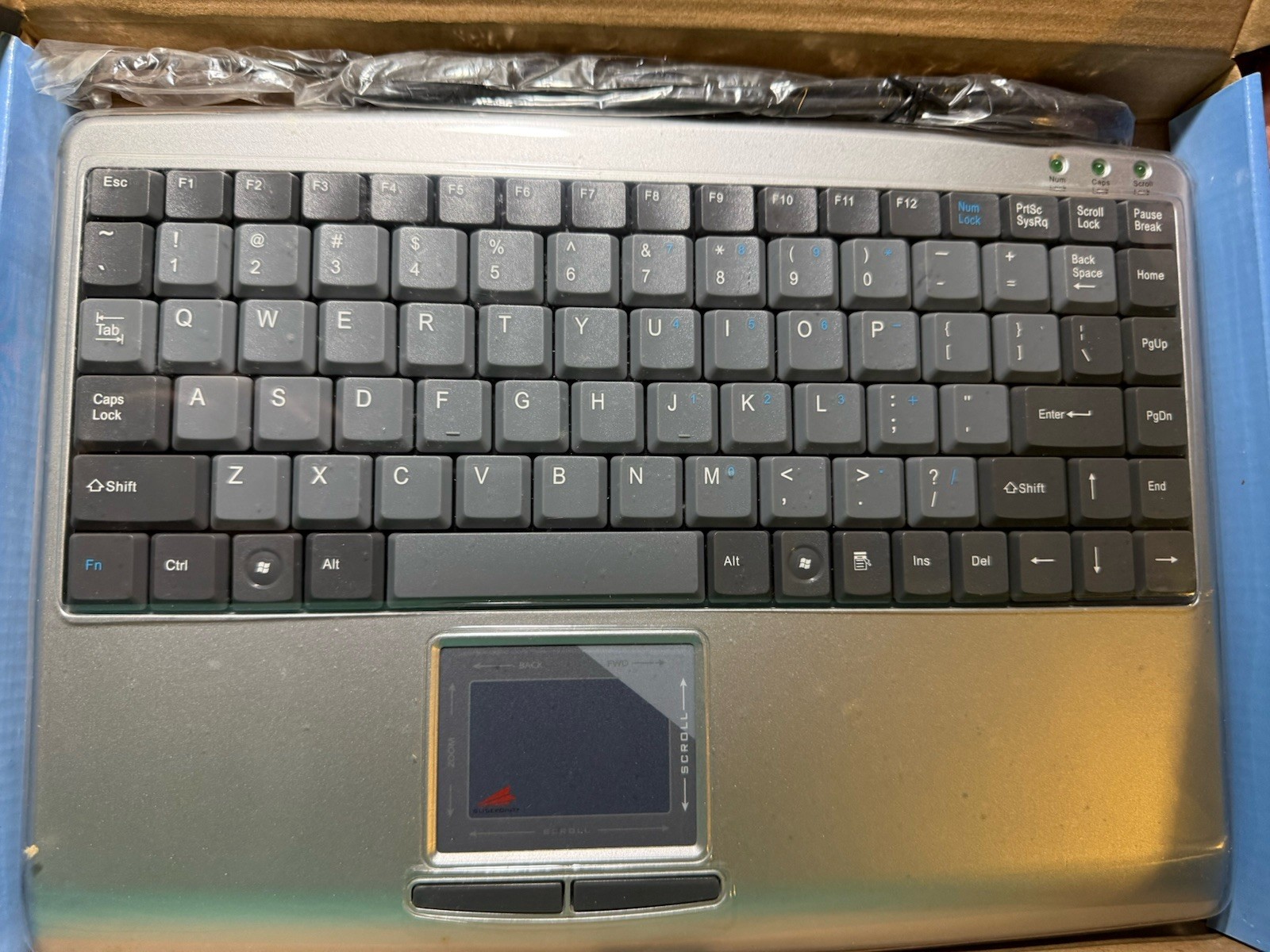 Adesso AKB-410US Slim Touch Mini Keyboard with Built in Touchpad