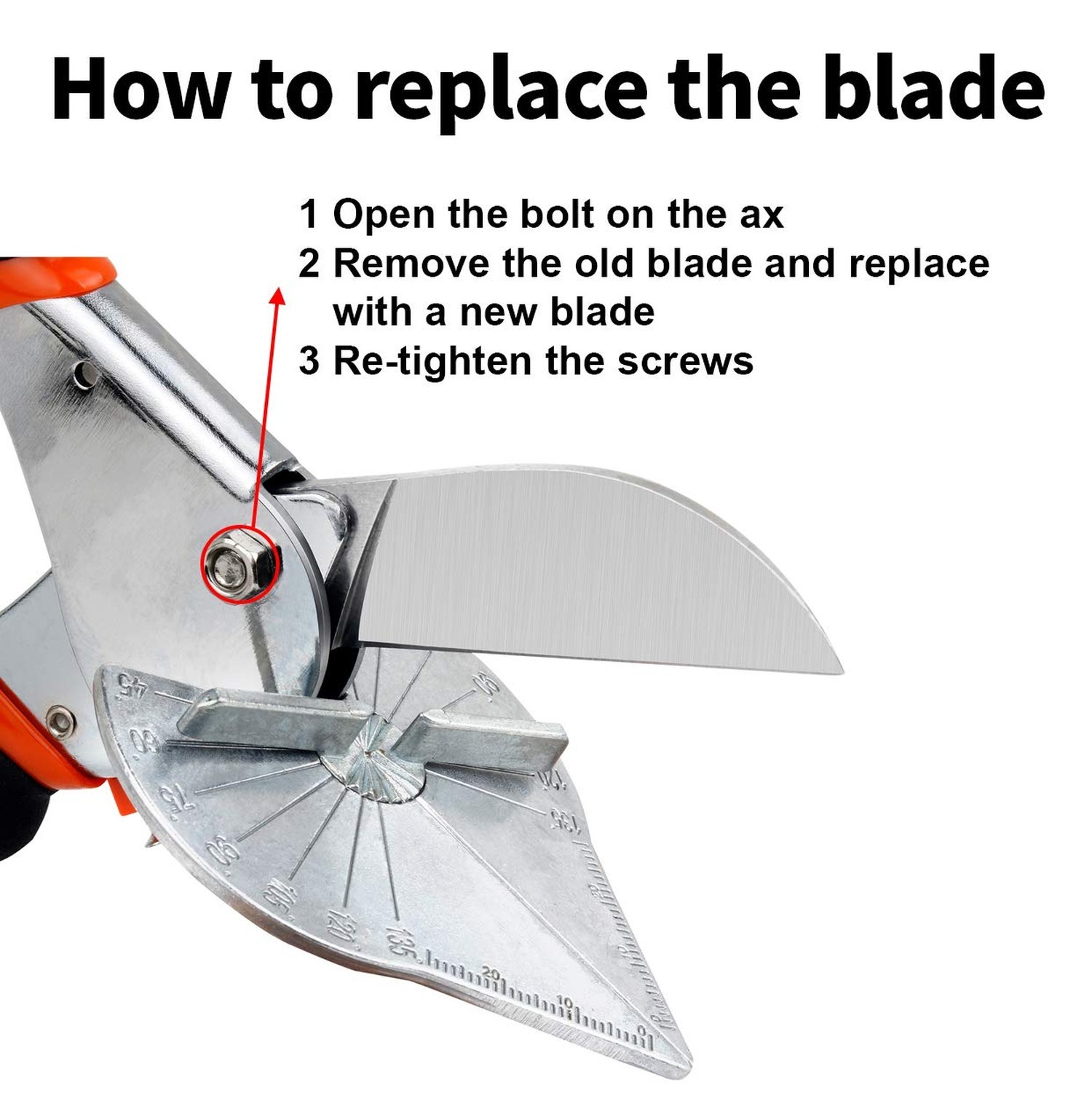 Miter Shears Replacement Blade SK5 Steel Angle Shears, Multifunctional Angle ...