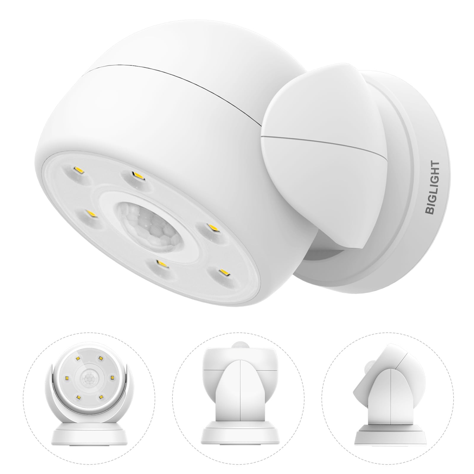 Battery Operated Motion Sensor Spotlight, Wireless LED Flood Light Indoor Out...