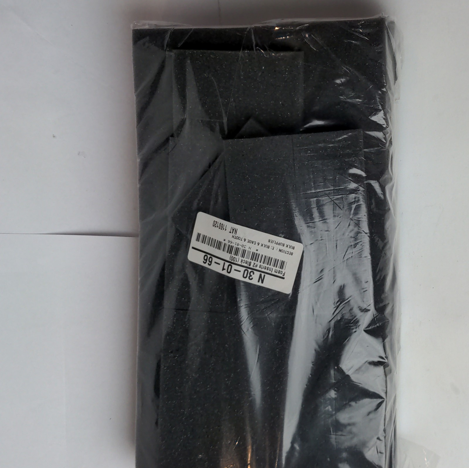 Foam Inserts #2 Black 100 Pack Bulk Supplies NAT 1160120 MPN N 30-01-66