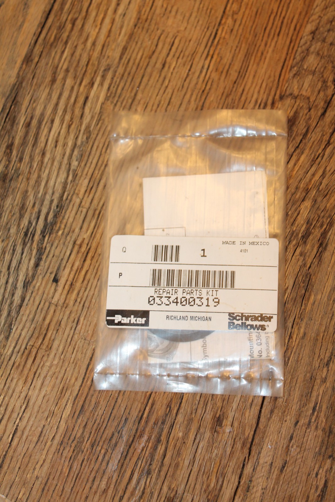 NEW IN BAG Parker Schrader Bellows Pneumatic Valve Repair Kit 033400319