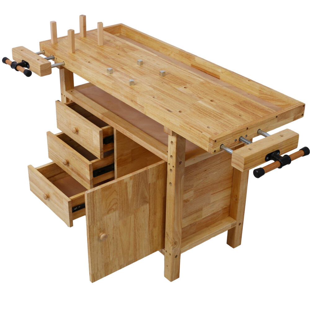 Wooden Workbench for Garage Workshop and Home