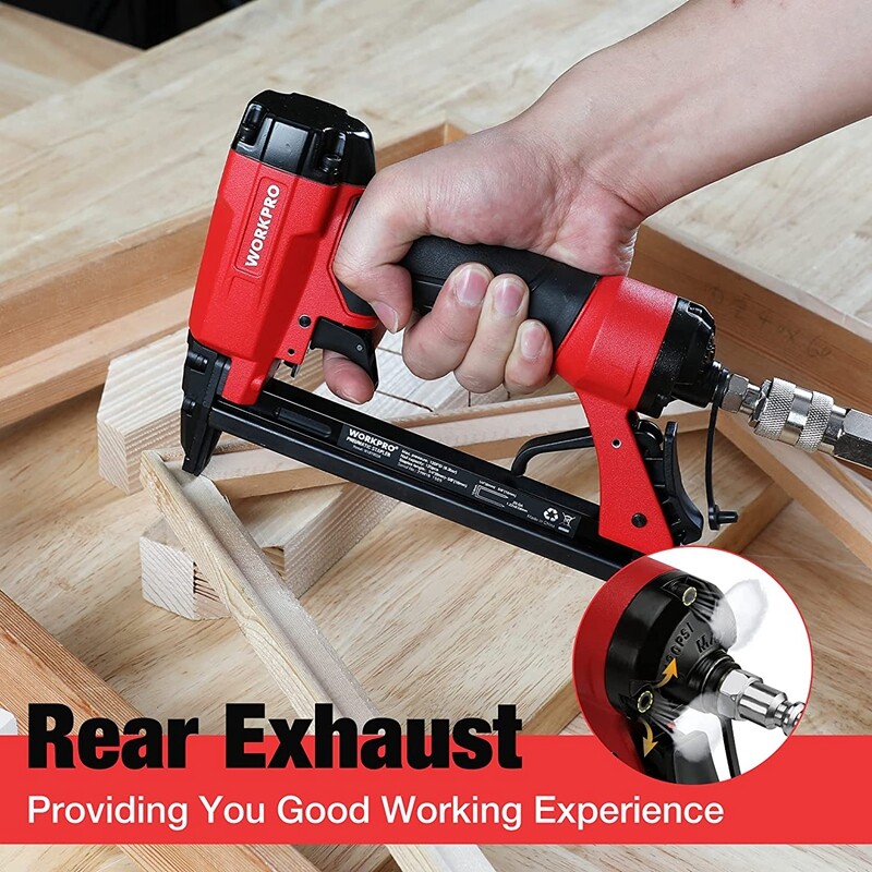 WORKPRO Pneumatic 20 Gauge Staple Gun T50 Upholstery Stapler With/1260PC Staples