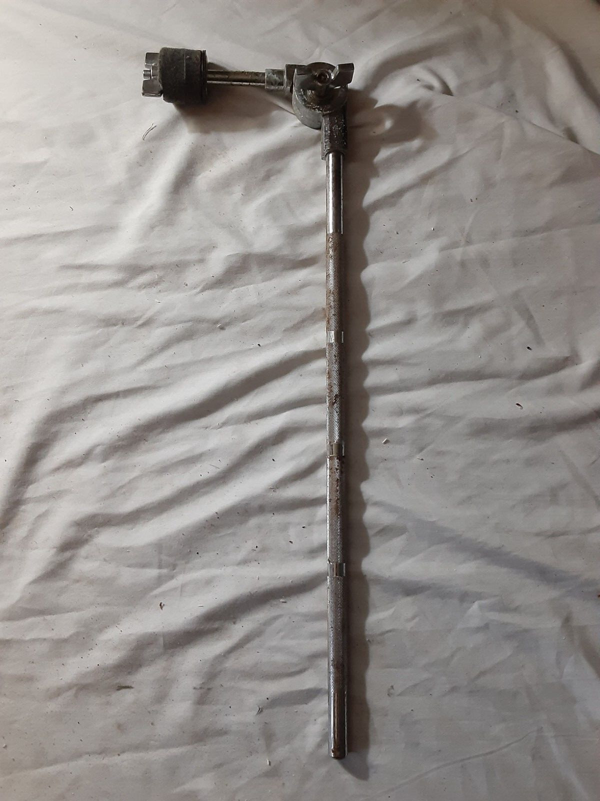 GIBRALTAR Mount Cymbal Arm Stand Part, 18" Lg, knurled, silver, RUST, TARNISH