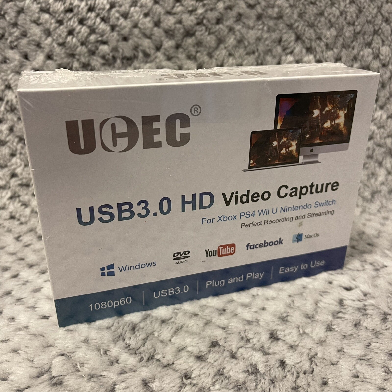 UCEC HD USB 3.0 Video Game Capture 1080p60 Stream & Record New & Factory Sealed!