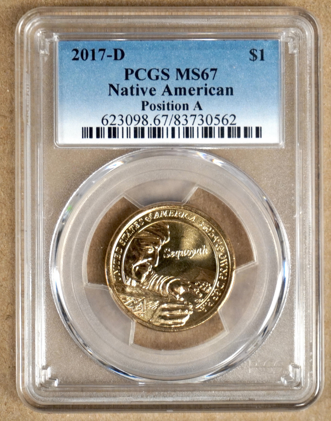 2017-D SACAGAWEA / NATIVE AMERICAN DOLLAR, POS. A, PCGS MS67 730562
