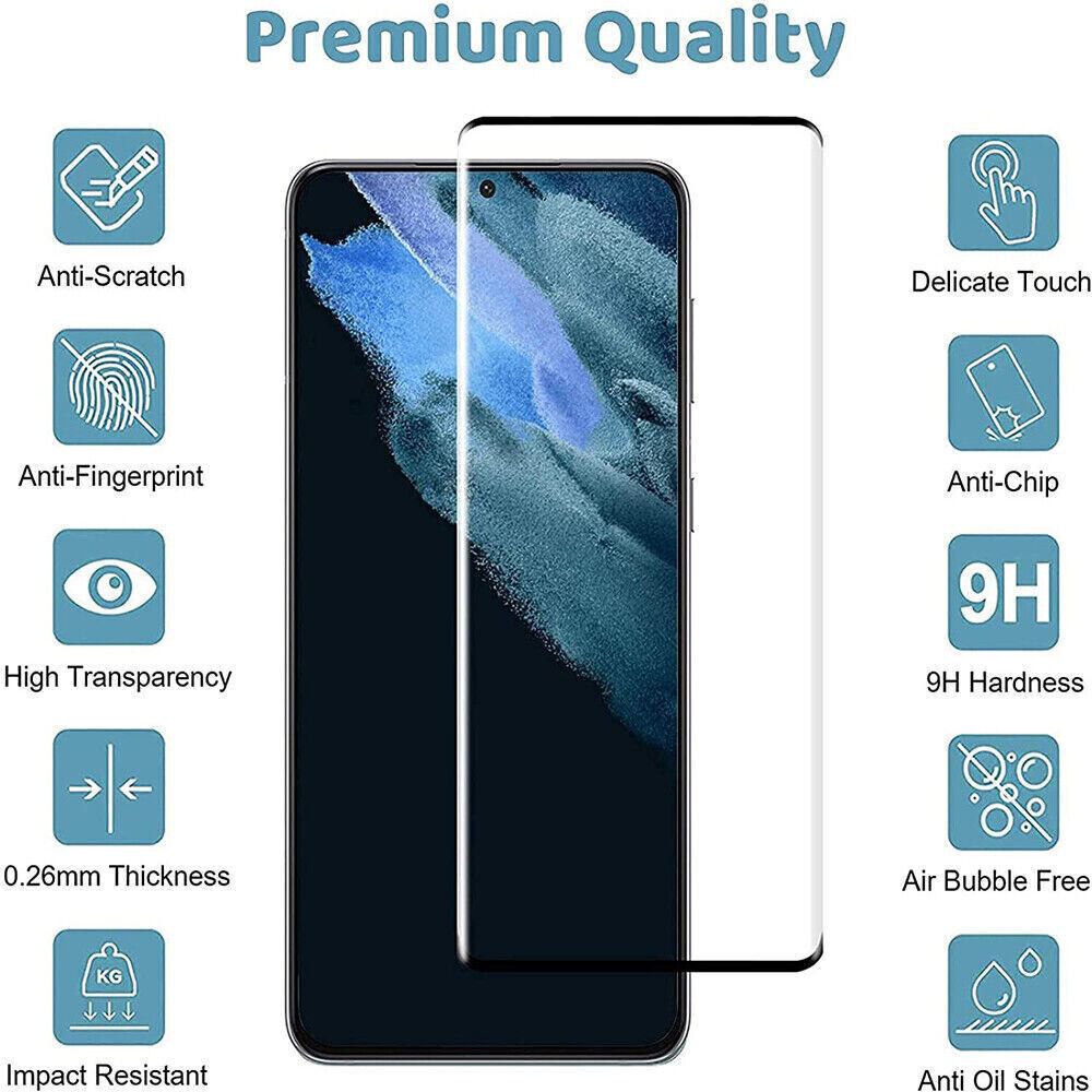 3X Tempered Glass Screen Protector For Samsung Galaxy S24 S23 S22 S21 PLUS ULTRA