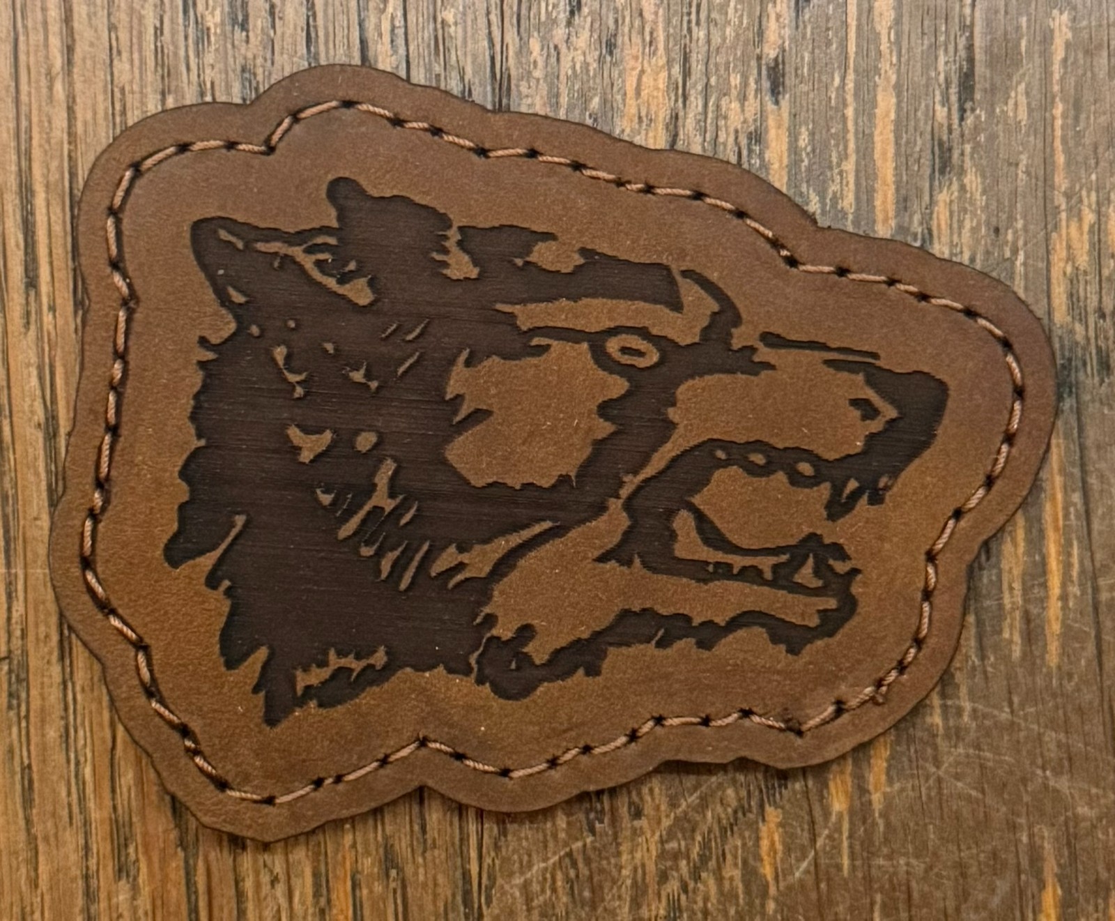 Forward Observations FOG x Bald Bros “Wolf 40” Die Cut Variant Leather Patch