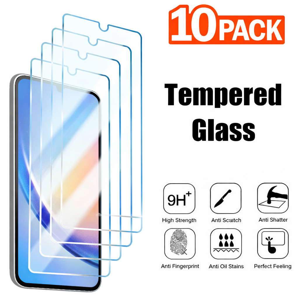 10-Pack Tempered Glass Screen Protector For Samsung Galaxy A Series 9H HD Clear