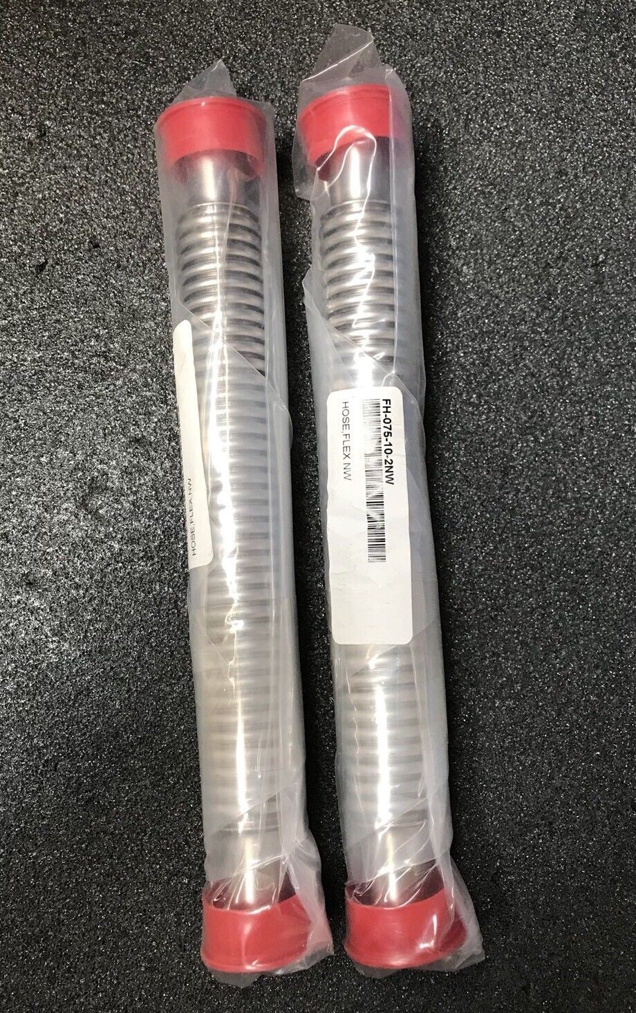 Nor-Cal FH-075-10-2NW Flexible SS Hose w/ NW16 Flanges, 10" L, Lot of 2 New