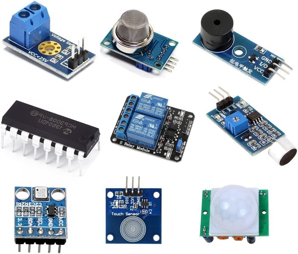 Complete 16-in-1 Sensor Kit for Smart Home Projects with Arduino Compatibility