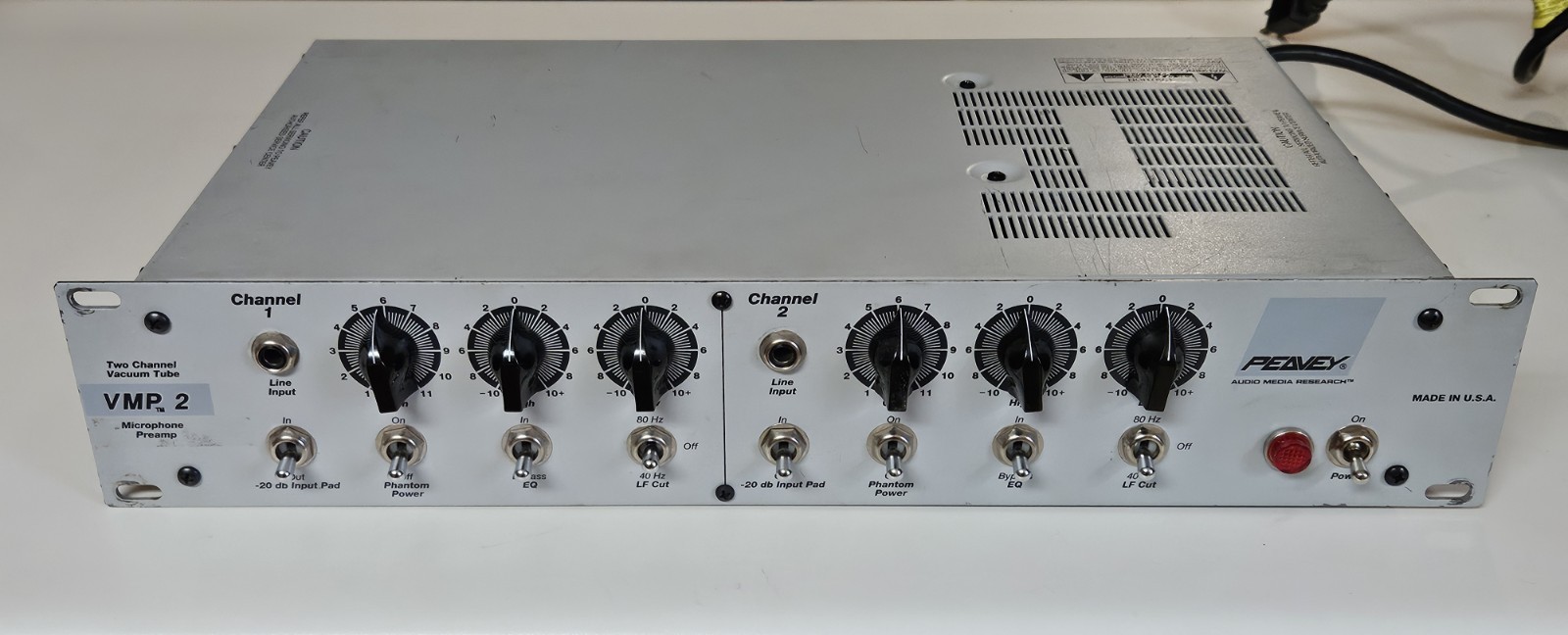 Peavey VMP-2 Two Channel Vacuum Tube Microphone Preamp AMR - Late 1990s