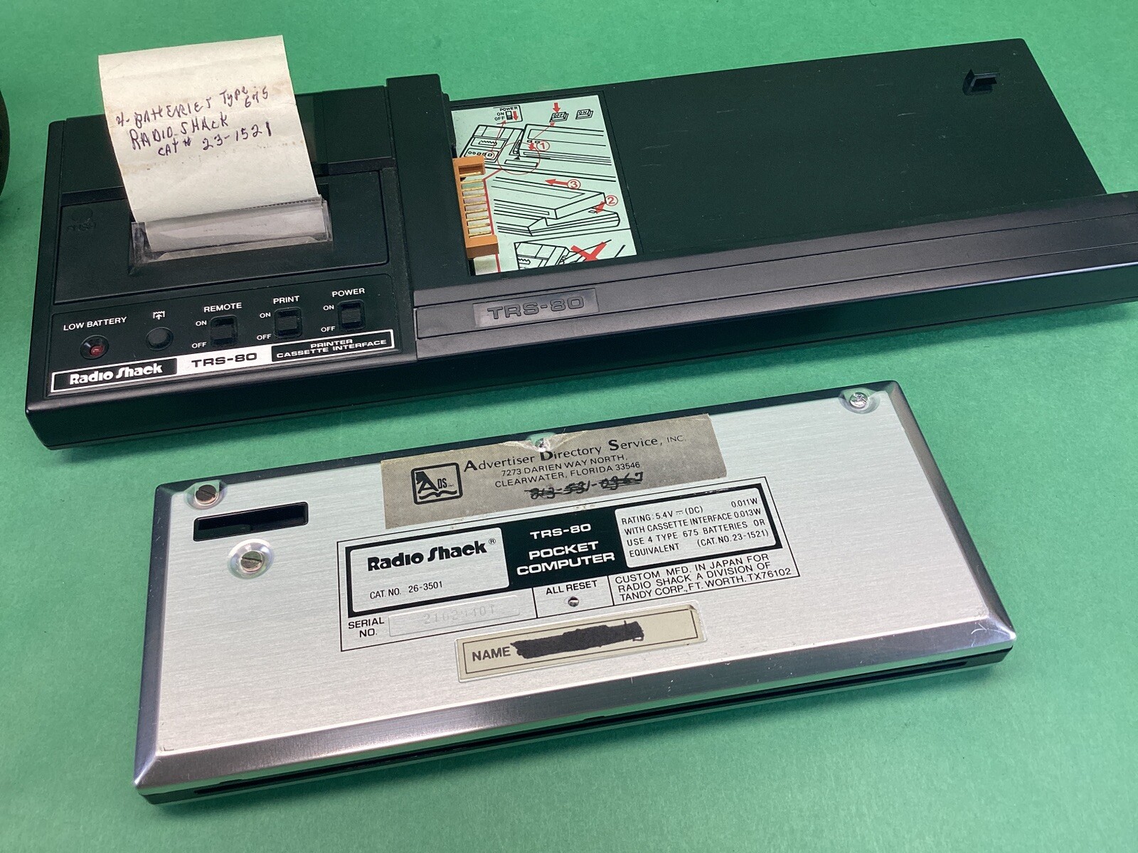 Radio Shack TRS-80 Printer/Cassette Interface UNTESTED
