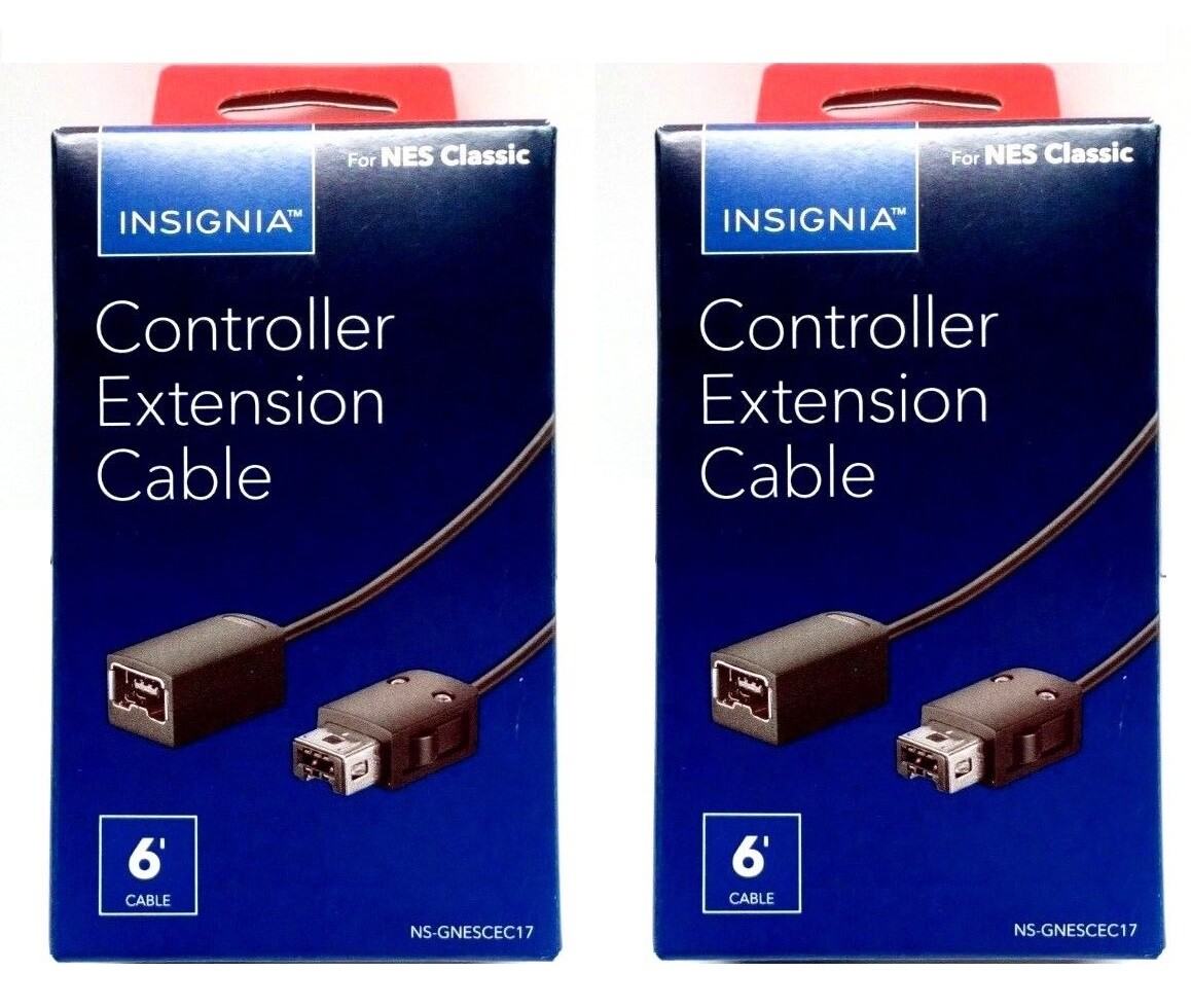 Insignia Controller Extension 6ft Cable For Gaming NES SNES Classic Wii PRO NEW