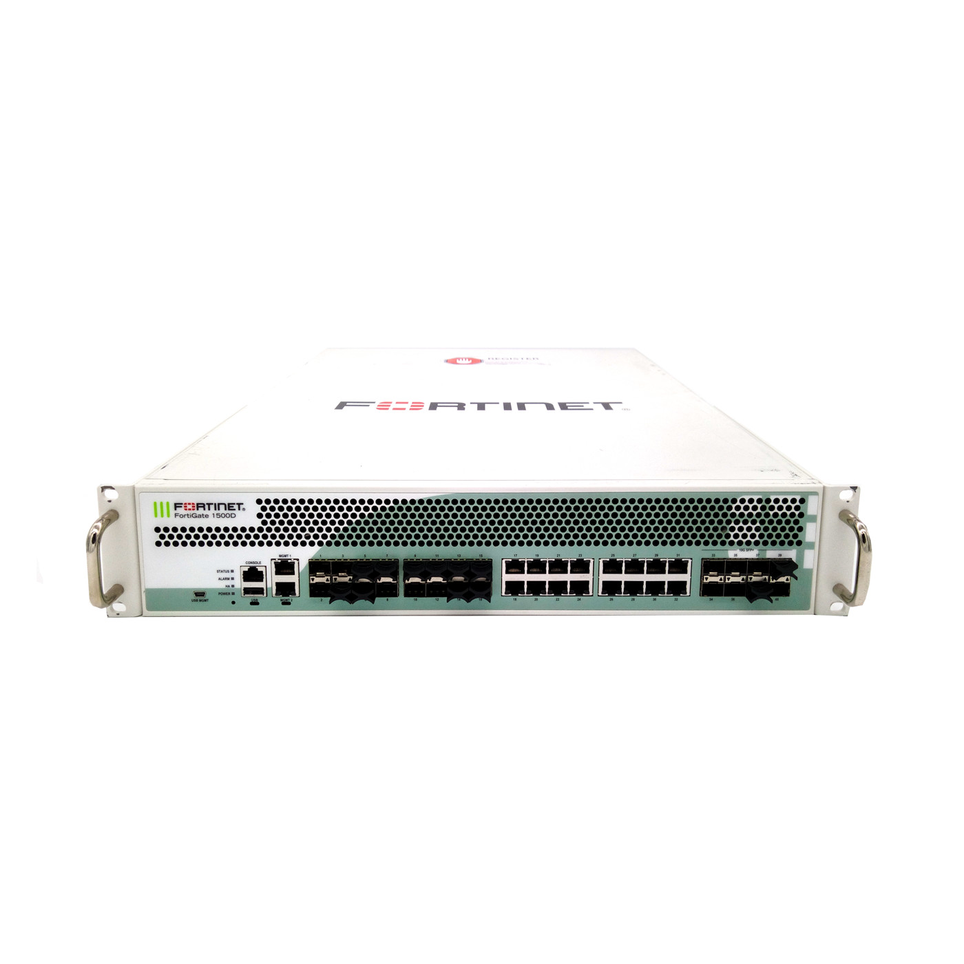 Fortinet FG-1500D 8x 10 GE SFP+ slots, 16x GE SFP slots, 18x GE RJ45 ports