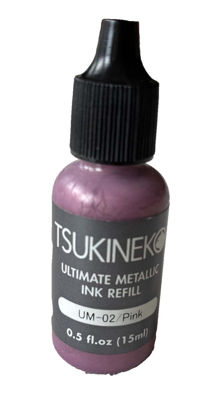 Tsukineko Ultimate Metallic Ink Refill in Pink (UM-02) - 0.5 fl oz
