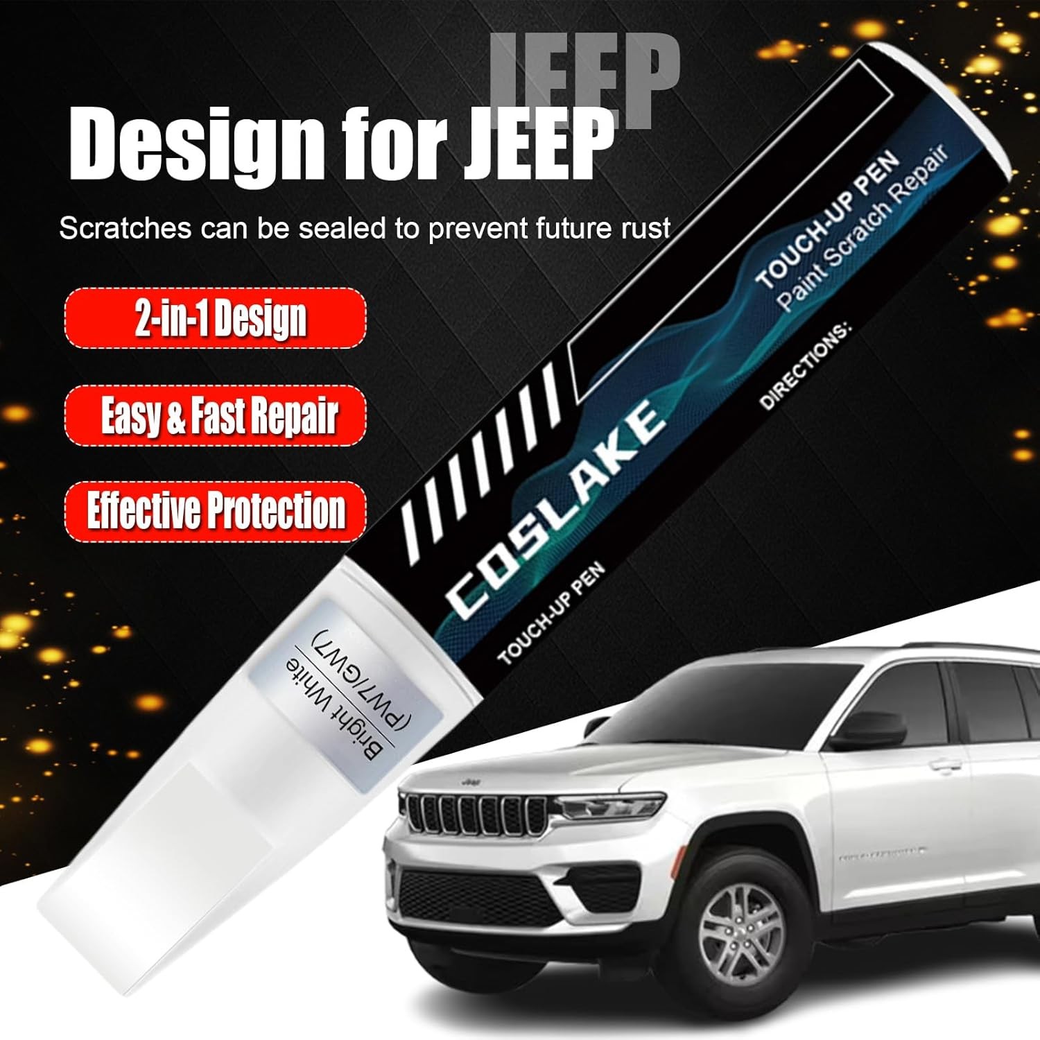 Car Touch Up Paint(Deep Cherry Red Crystal Pearl(PRP/JRP)) for Jeep, Car Paint S