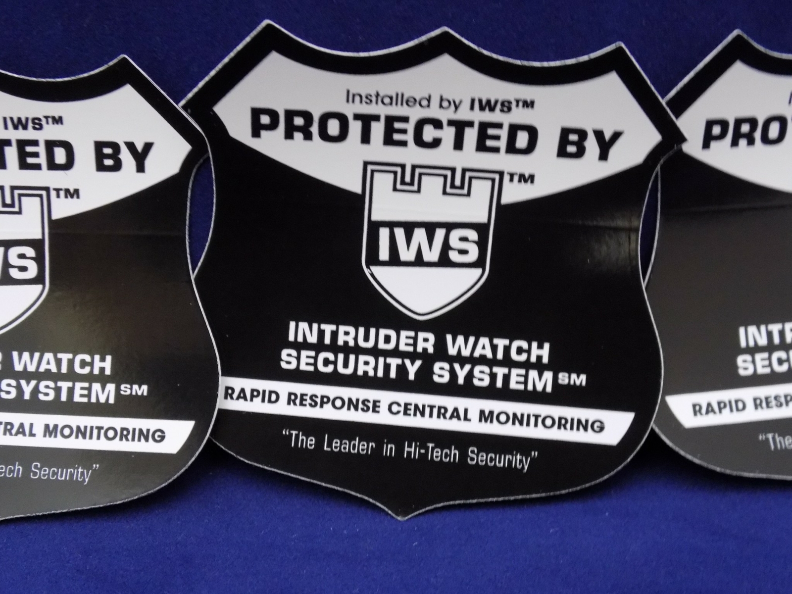 14 IWS Home Security Alarm Stickers UV Coated Outdoor Protection Deterrent