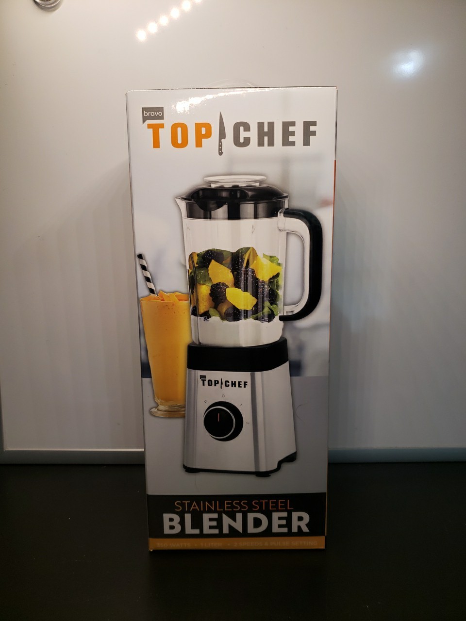 Top Chef Stainless Steel Blender. 360 Watts 1 Liter W/2 Speeds New Sealed Box