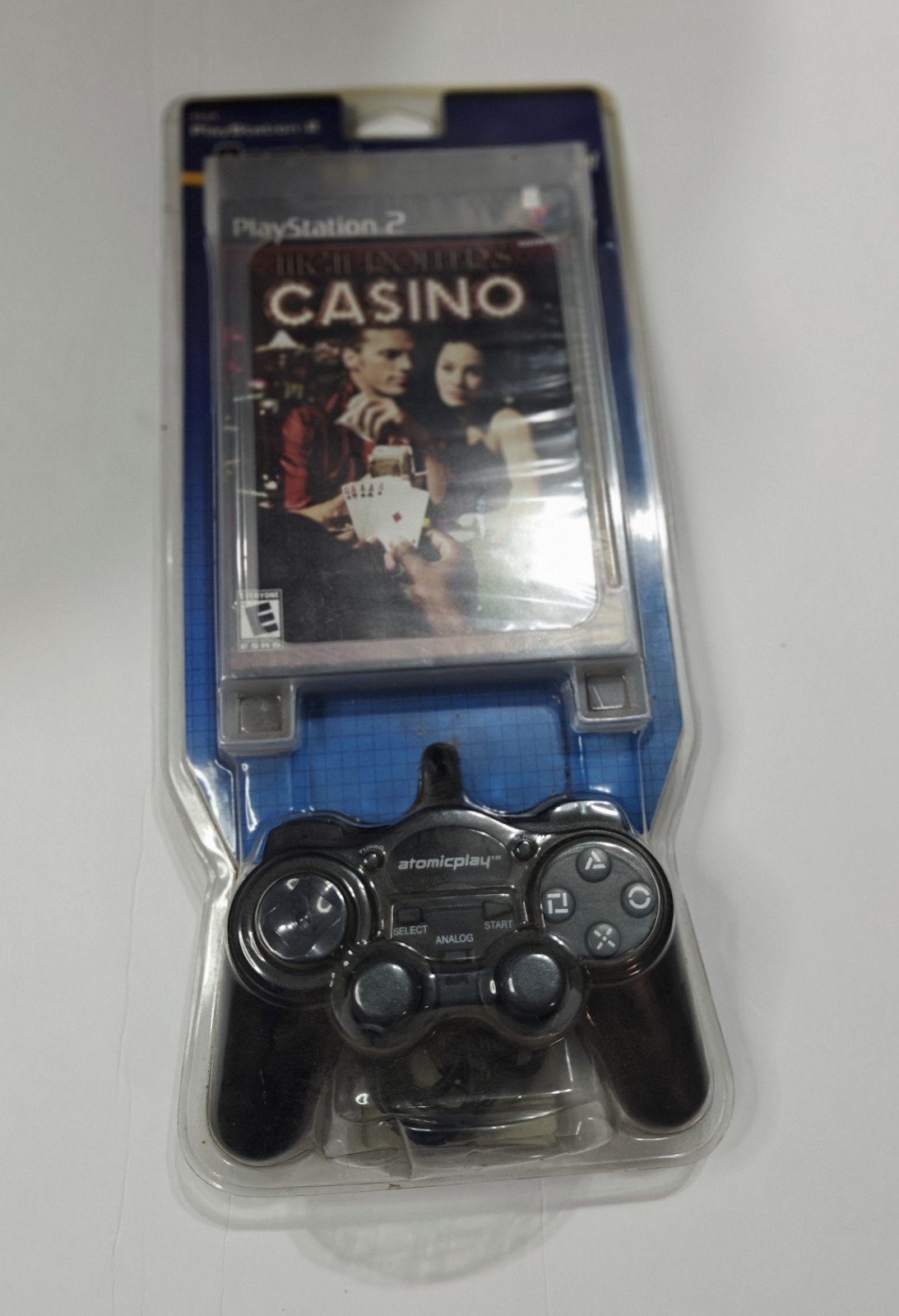 NIB Bundle Package PS2 High Roller Casino And Atomicplay Wired Controller