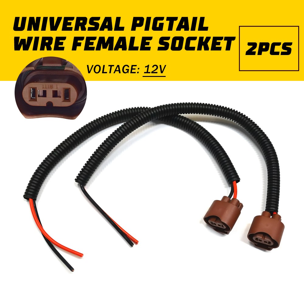 2x Universal 9005 9006 Headlight Fog Lights Connector Wiring Harness Socket