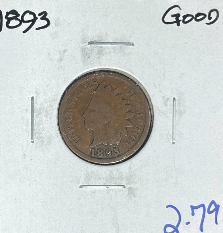 1893 INDIAN HEAD CENT ~ GOOD ~NICE COIN~