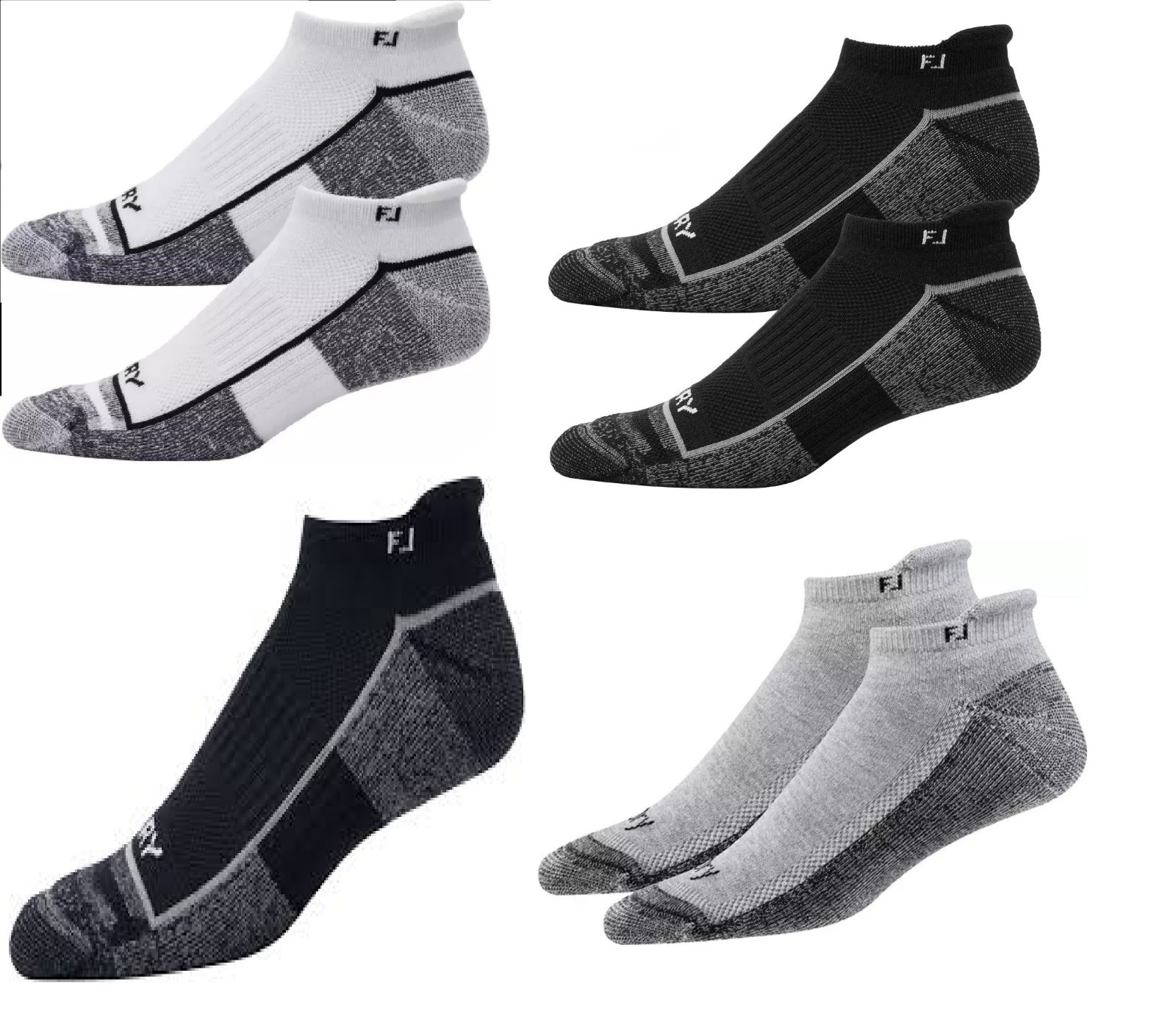 (2) PAIRS of New FootJoy Mens ProDry ROLL TAB Golf Socks, PICK COLOR, Size 7-12