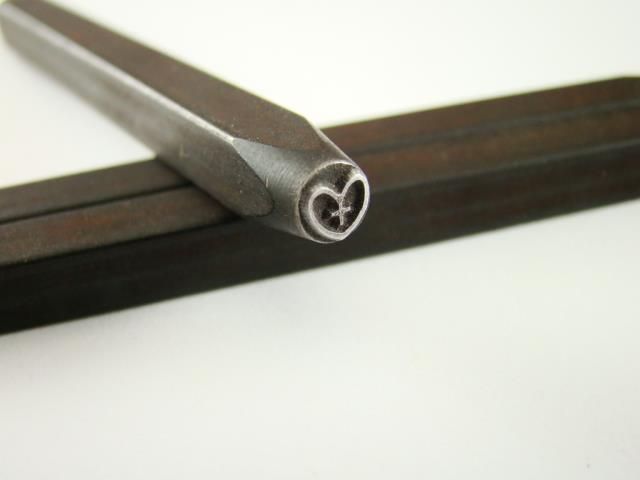 "Cross in Heart" 3/16"-5mm-Stamp-Metal-Hardened Steel-Gold & Silver Bars Copper