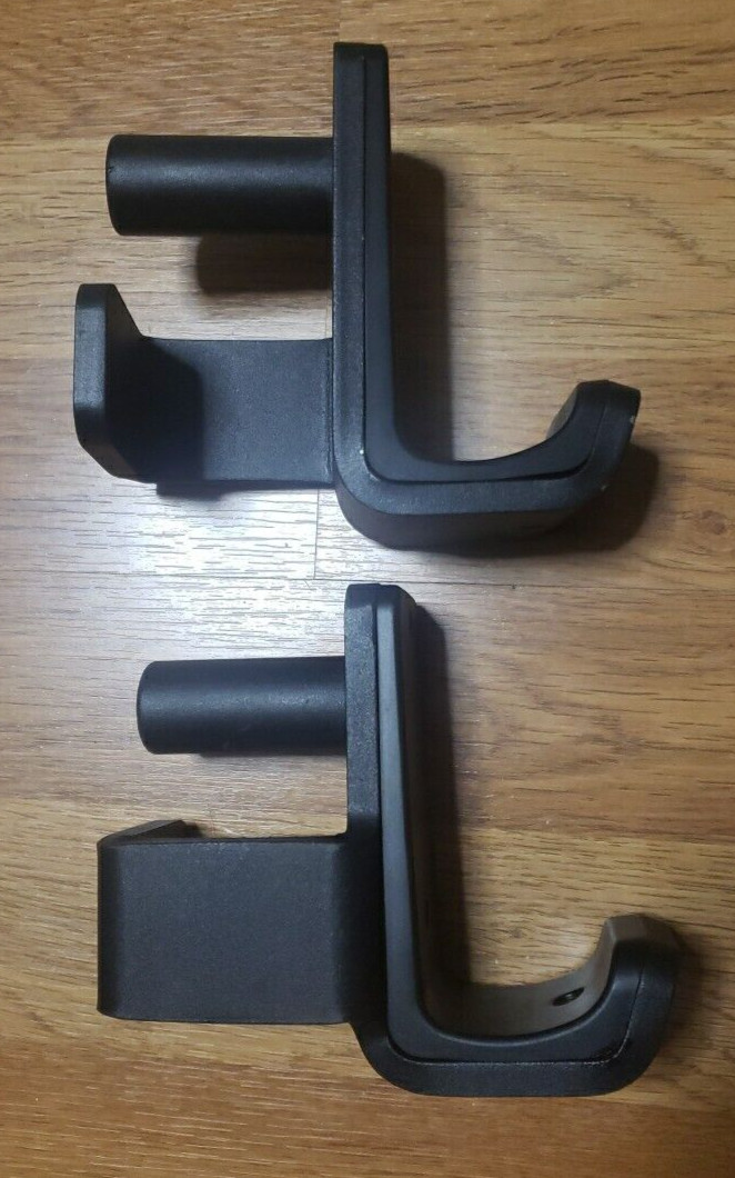 2" Padded J-Hook Barbell Holder for Power/Squat Racks NEW for 1" hole