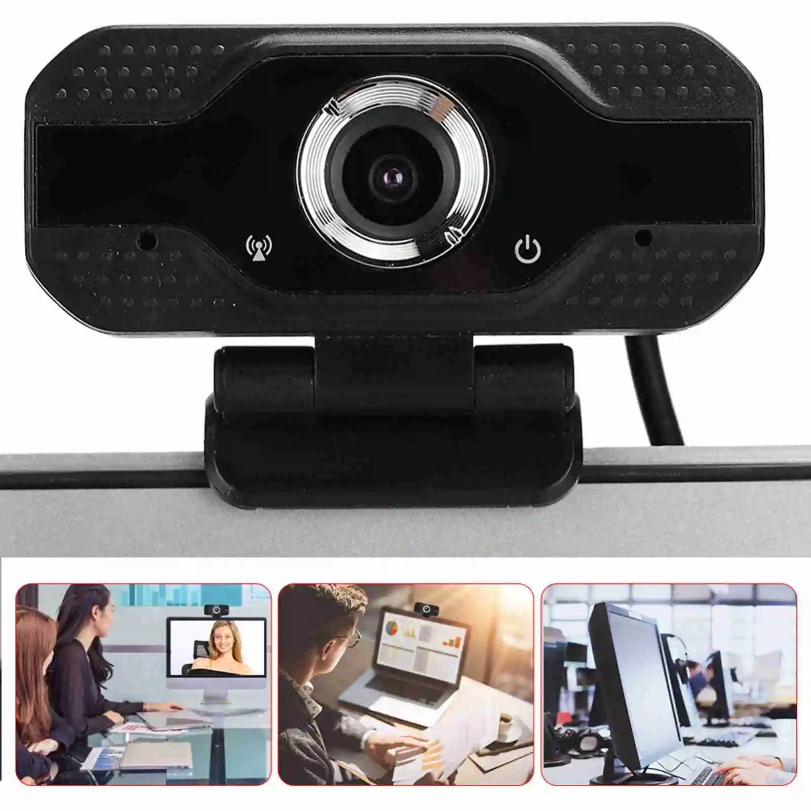 Webcam with Microphone for Desktop 1080P HD USB Computer Camera