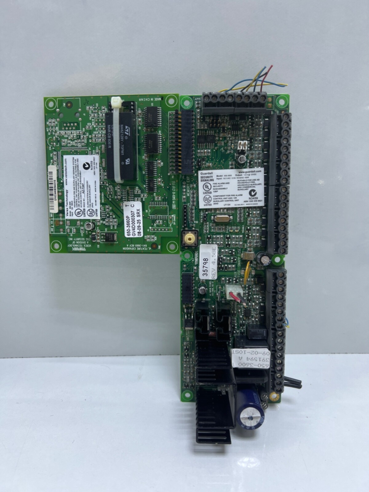 Verex 650-3600 Rev 4.58E , 650-3660P burglar alarm System