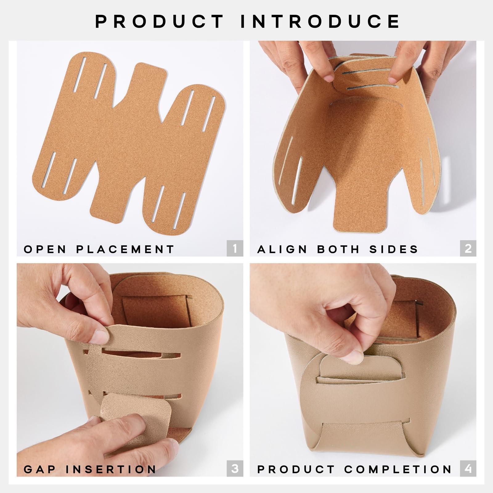2-Pack Cork Leather Desk Accessories Storage - Pencil Pen Holder - Makeup Bru...