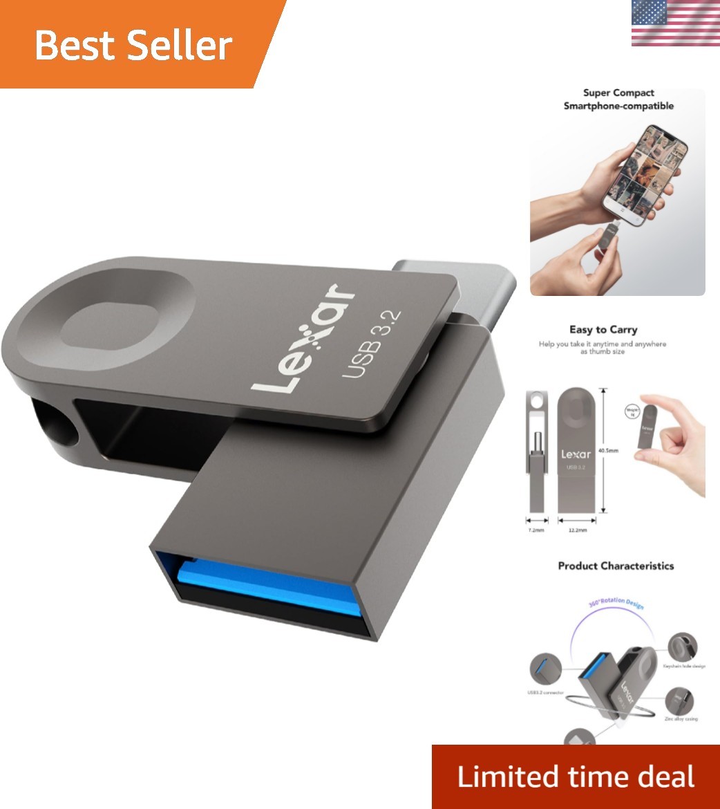 128GB Type-C USB Flash Drive with Dual Connectivity - Fast, Durable & Compact