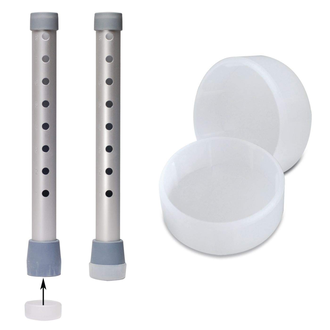 Walker Glide Caps, Pack of 4, Tips for Walkers to Help Smoothly Walk on Indoo...