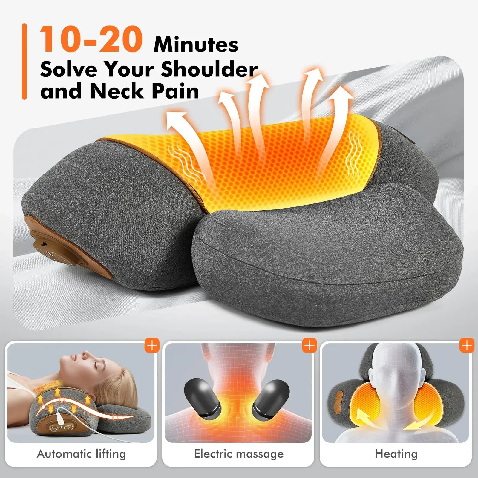 Callixe Thera Pillow Massage Neck Hump, TheraPillow Traction Massager with Heat