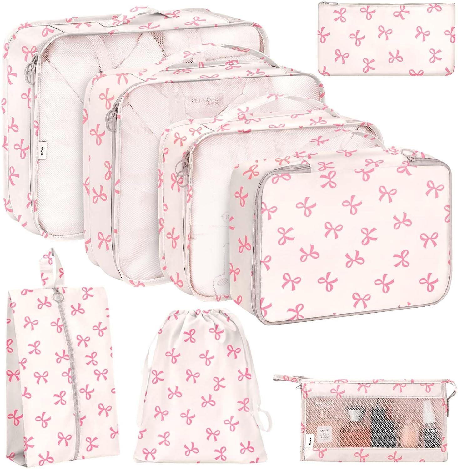 KPX 8 Set Packing Cubes for Travel, Luggage Packing Organizers Accessories Large