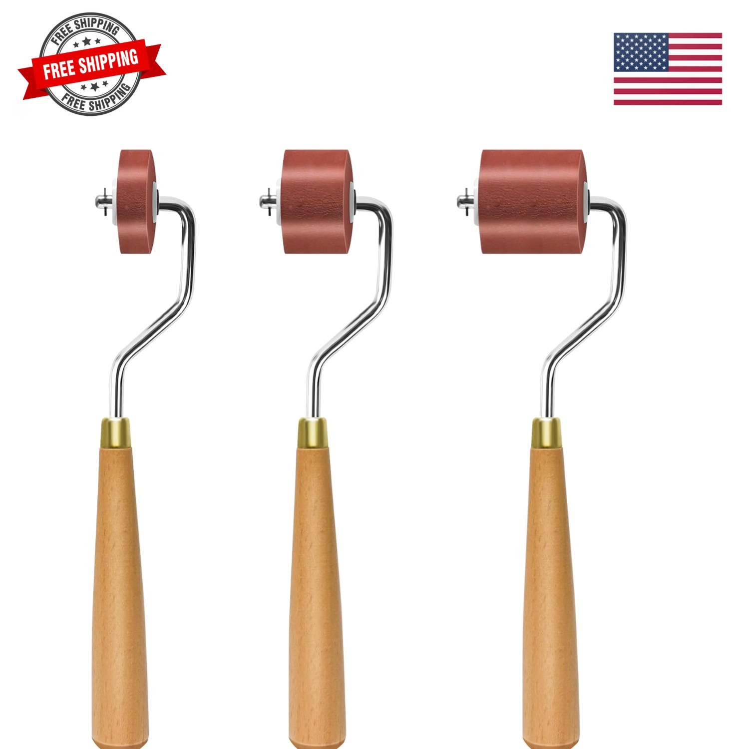 3pcs Rubber Rollers Brayer Brayer Rollers for Crafting | Ink Roller Set with ...