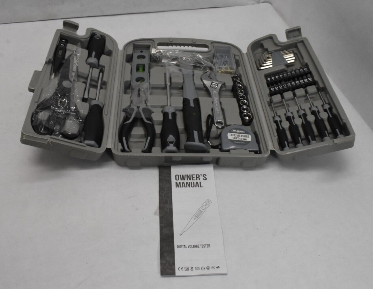 Home & Garage Hand Tools Kit Set w/ Hammer Socket Screwdriver 54 Piece Kit