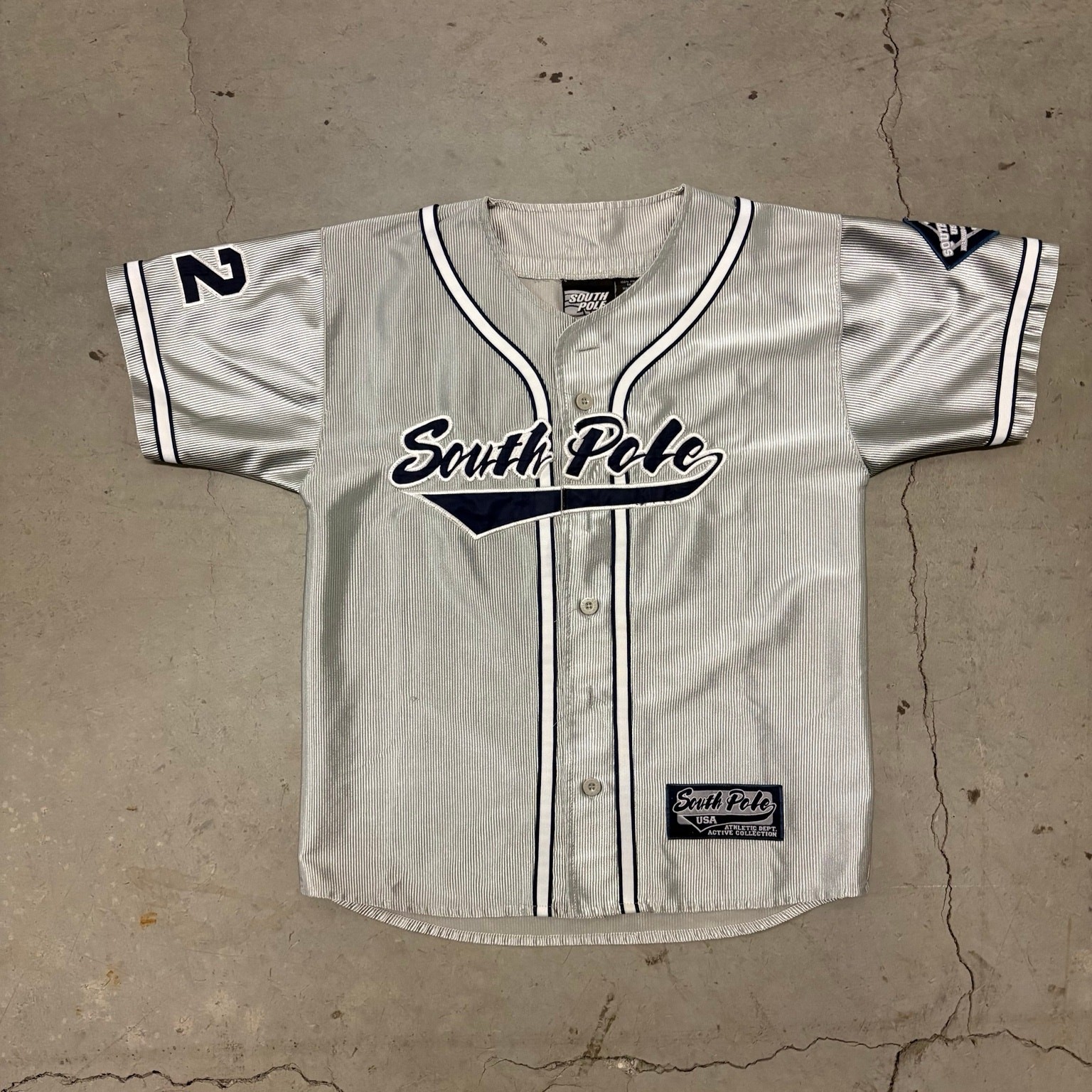 Vintage South Pole Baseball Jersey Youth M 12-14 Y2K Hip Hop Streetwear
