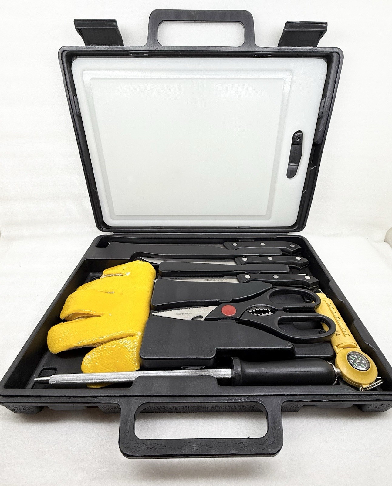 Gone Fishing Complete 10-Piece Knife and Tool Set Including Plastic Carry Case