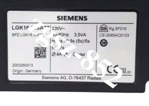 NEW SIEMENS LGK16.335A27 Burner Control Brand New Fast Shipping FedEx or DHL
