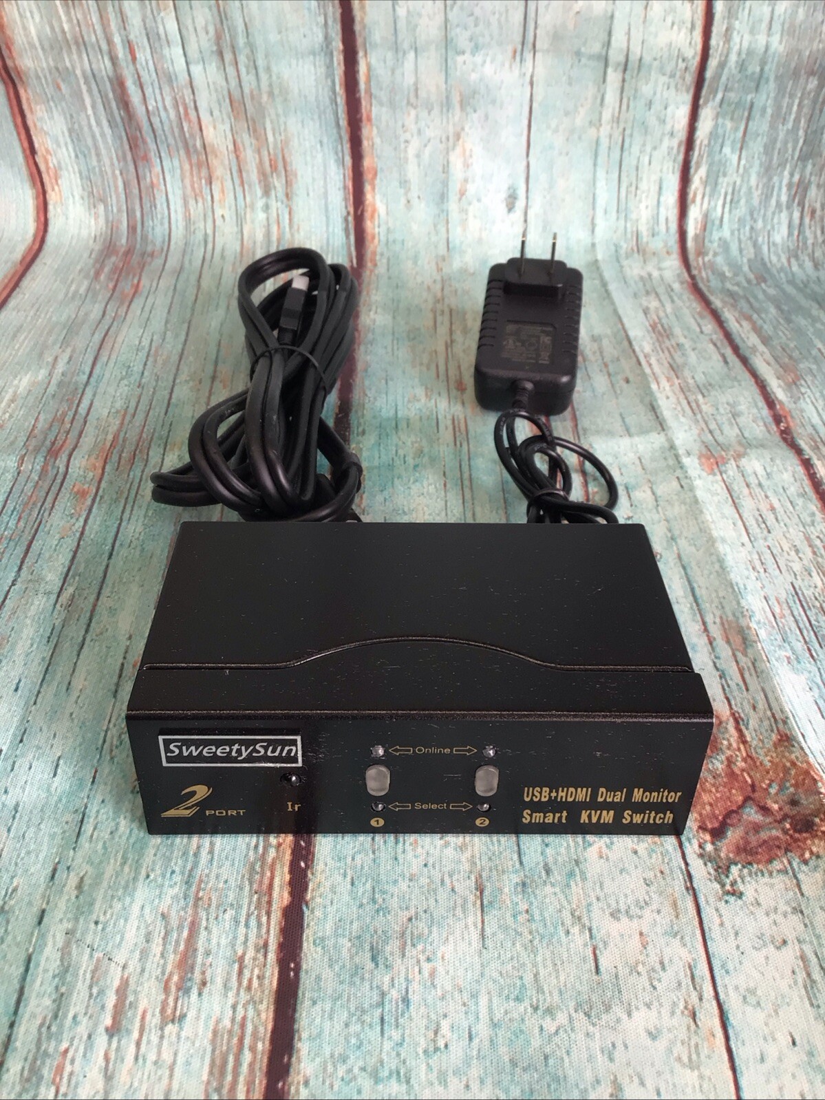 SweetySun 2 Port USB+HDMI Dual Monitor Smart KVM Switch VGA/DVI/HD/DP