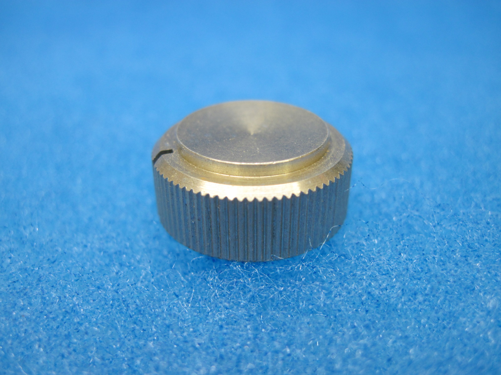 NOS DYNACO Small Dual Knob - FRONT -  CHAMPAGNE (Gold) (PAT4/PAT5): P/N 764234