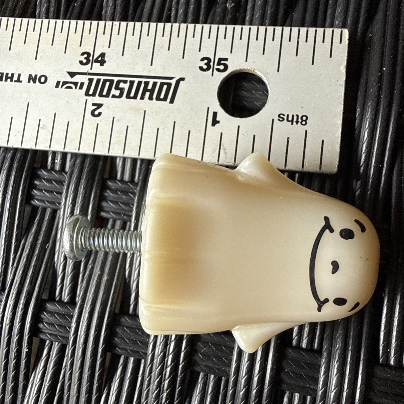 Longaberger Woodcrafts Replacement Knob Ghost Halloween Cute Smiling EUC