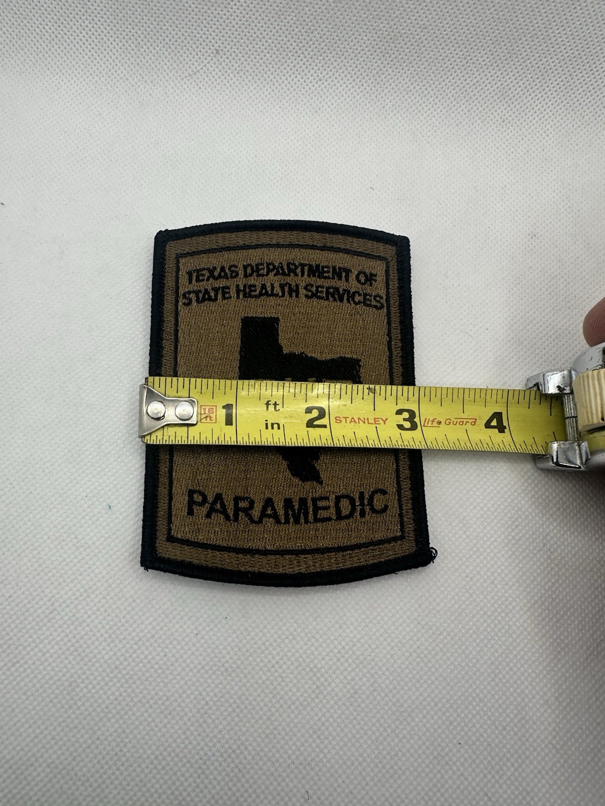 Texas Paramedic Patch Green Tactical Shoulder Size Hook Back Type
