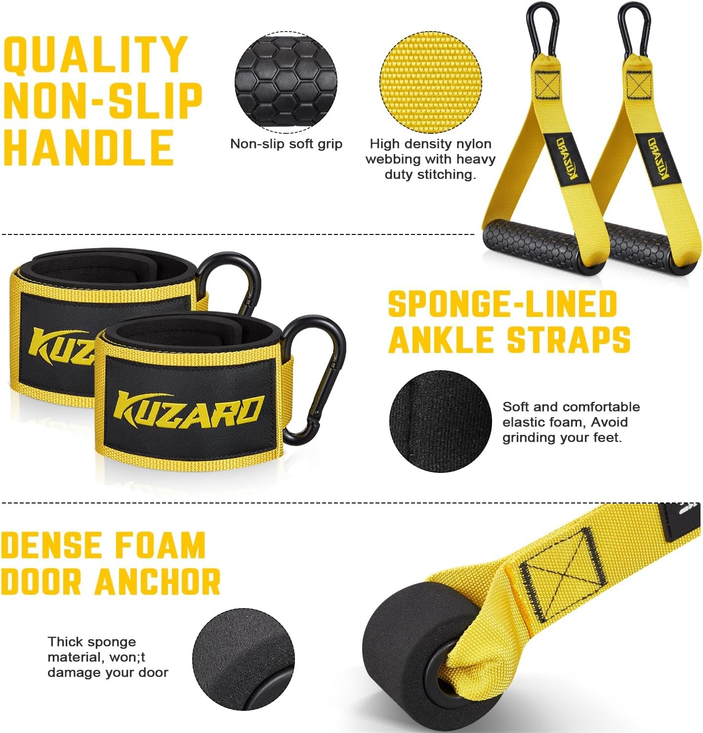 Resistance Bands for Working Out, regular-sized exercise bands, yellow