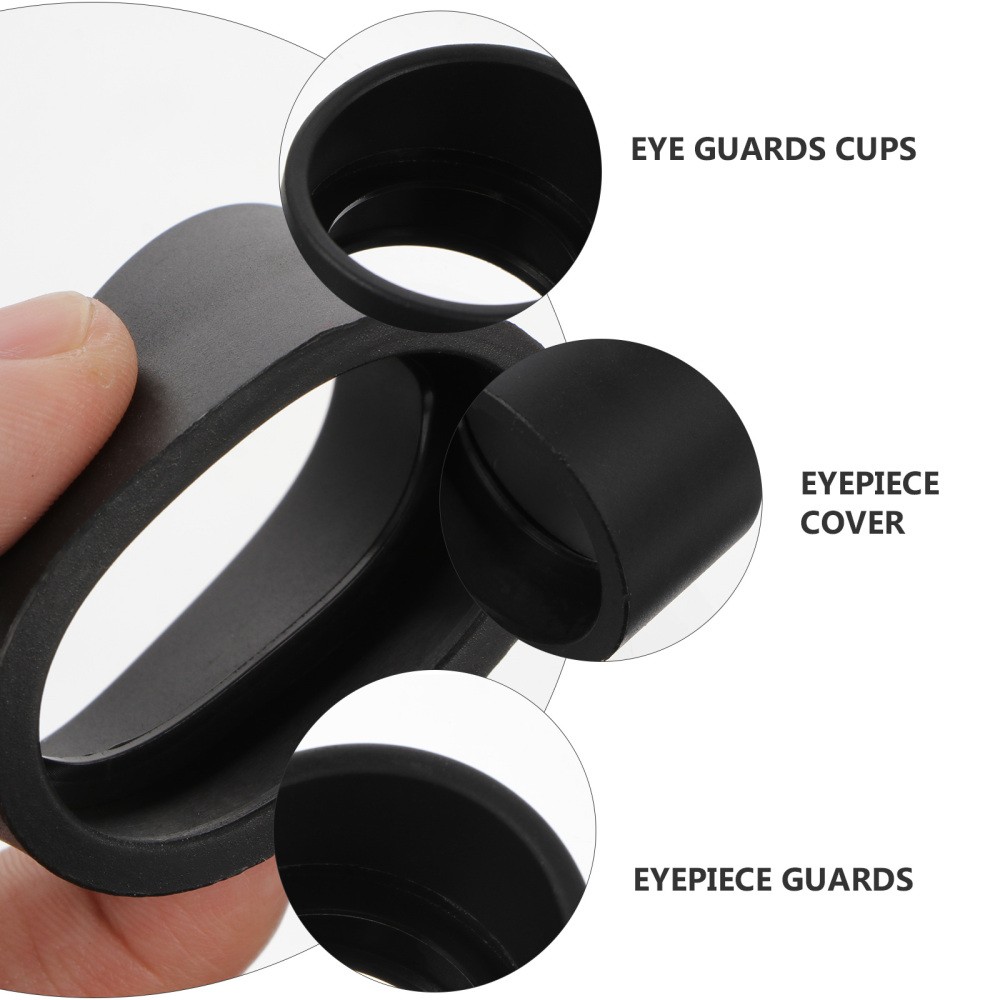 2 Pcs Microscope Goggles Rubber Eye Cup Soft Eyepiece Shield Covers Guards