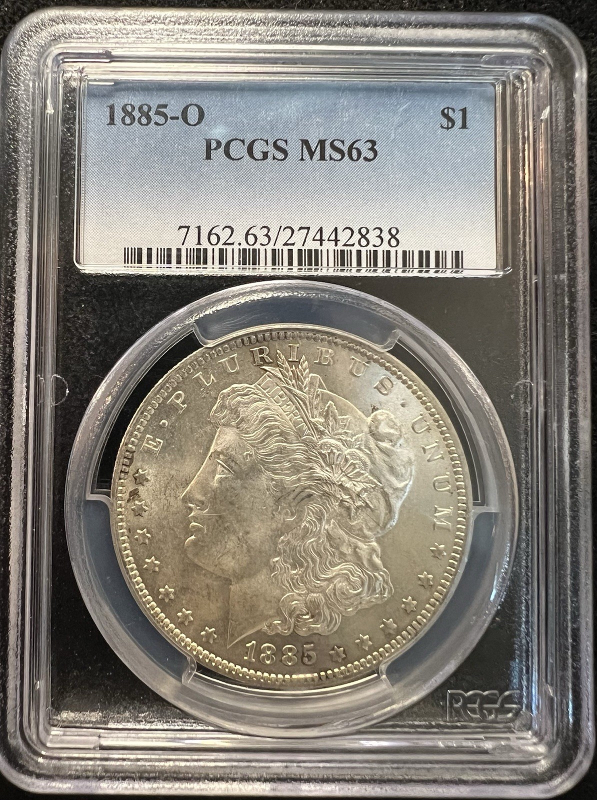 1885-O Morgan Silver $1 Dollar PCGS MS 63